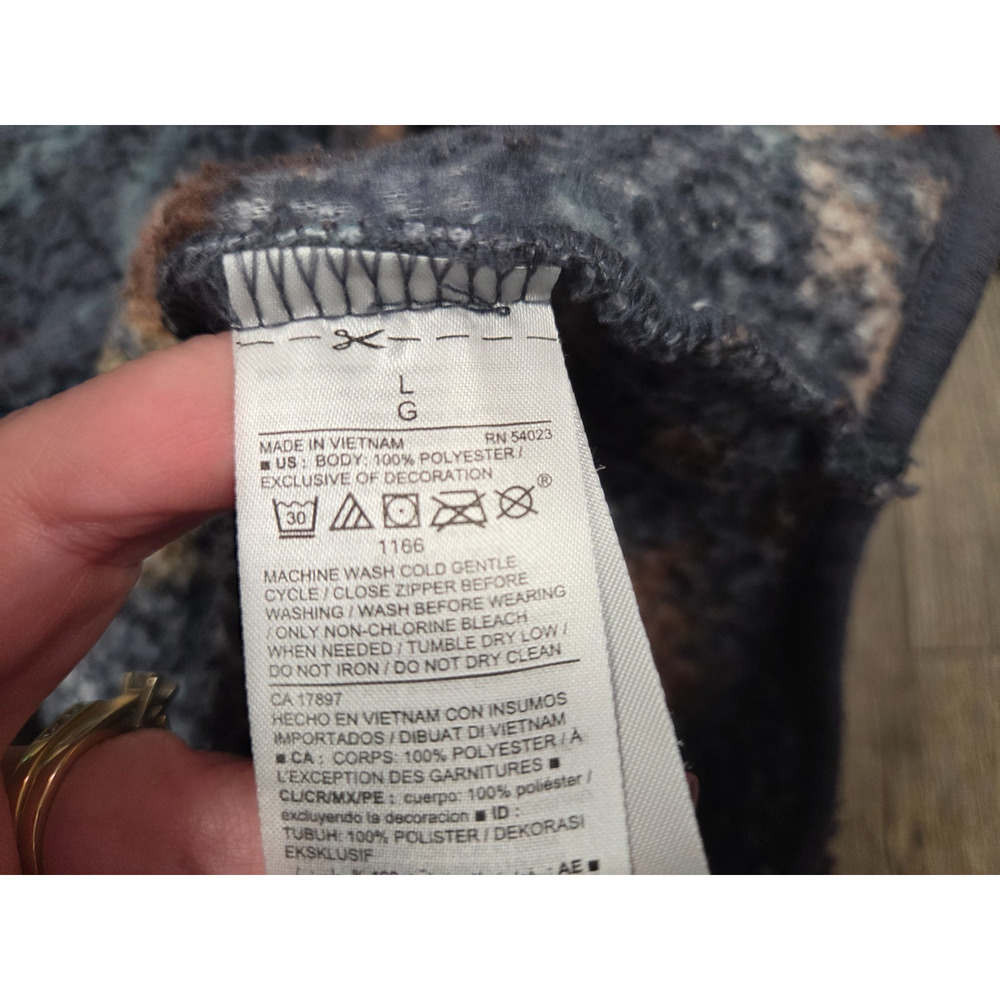 Old Navy Southwest Relaxed Cozy Sherpa Logo Half-Zip Sweatshirt Size Large - Picture 4 of 6